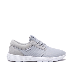 Supra Mens HAMMER RUN Low Top Shoes Grey/White/white | US-74259